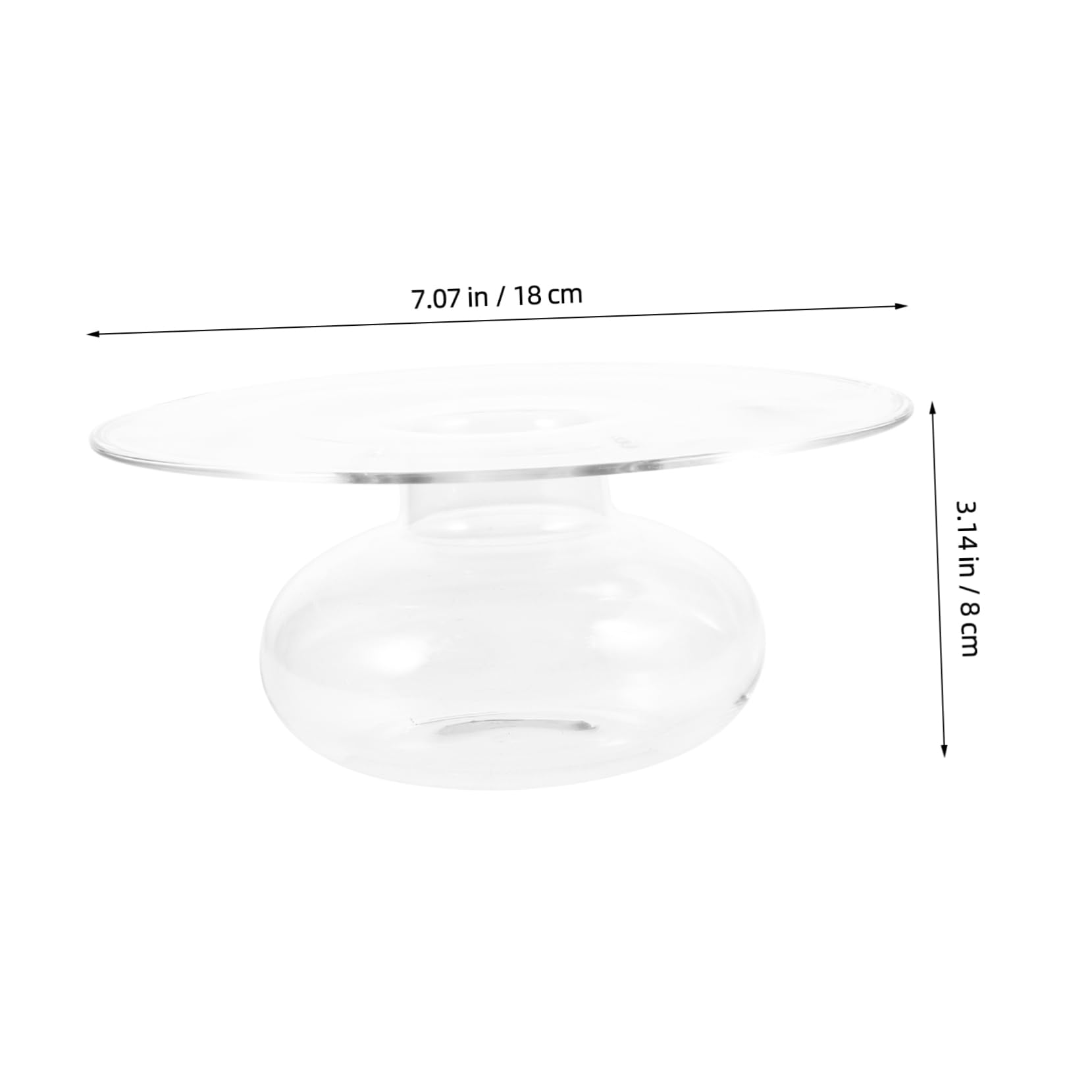LIFKOME Innovative Glass Bowl with Hat Design Versatile Serving Dish for Dinner Party and Home Decor