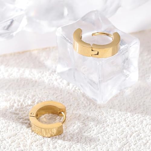 Image of Young & Forever Gift Stainless Steel Hoop Stud Earrings for Men and Boys