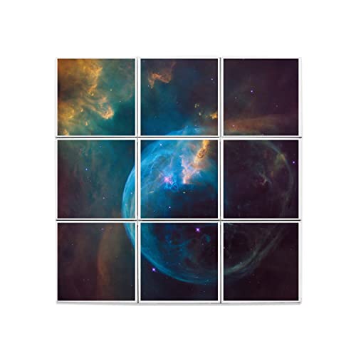 Carreaux céramique décoratifs planete terre et nébuleuse finition premium