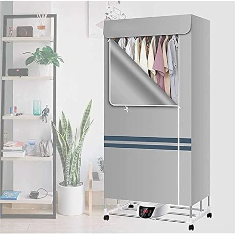 VIISAN Electric Clothes Dryer, Efficient Indoor Wet Laundry Warm Air Heated Drying Rack Wardrobe, Portable 2/3-Tier Electric Clothes Drying Rack Foldable 2300w Energy Saving Cover