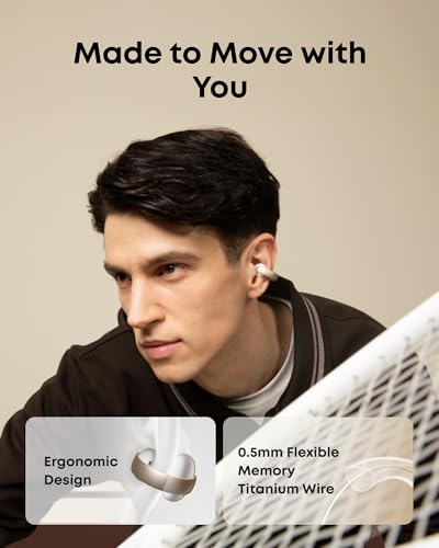 Image of Soundcore AeroClip by Anker, Open-Ear Earbuds, Clip-On Headphones, Adaptive Comfort, Clear Calls with 4 Mics and AI, Stable Fit, 12mm Drivers for Powerful Bass, Hi-Res, Open-Ring Design