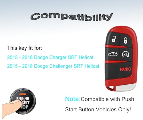 Clé intelligente Dodge Challenger SRT Hellcat télécommande remplacement M3N-40821302