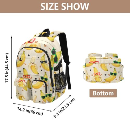 Mochila de viaje con plátanos de 17.5'' para ordenador y uso escolar de jóvenes 3