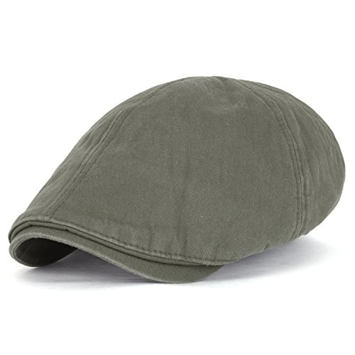 Ililily Washed Cotton Flat Cap Cabbie Hat Gatsby Ivy Irish Hunting Newsboy Stretch Big Hat #TOP1