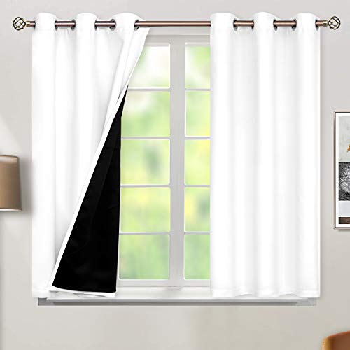 BGment Thermal Insulated 100% Blackout Curtains for Bedroom with Black Liner, Double Layer
