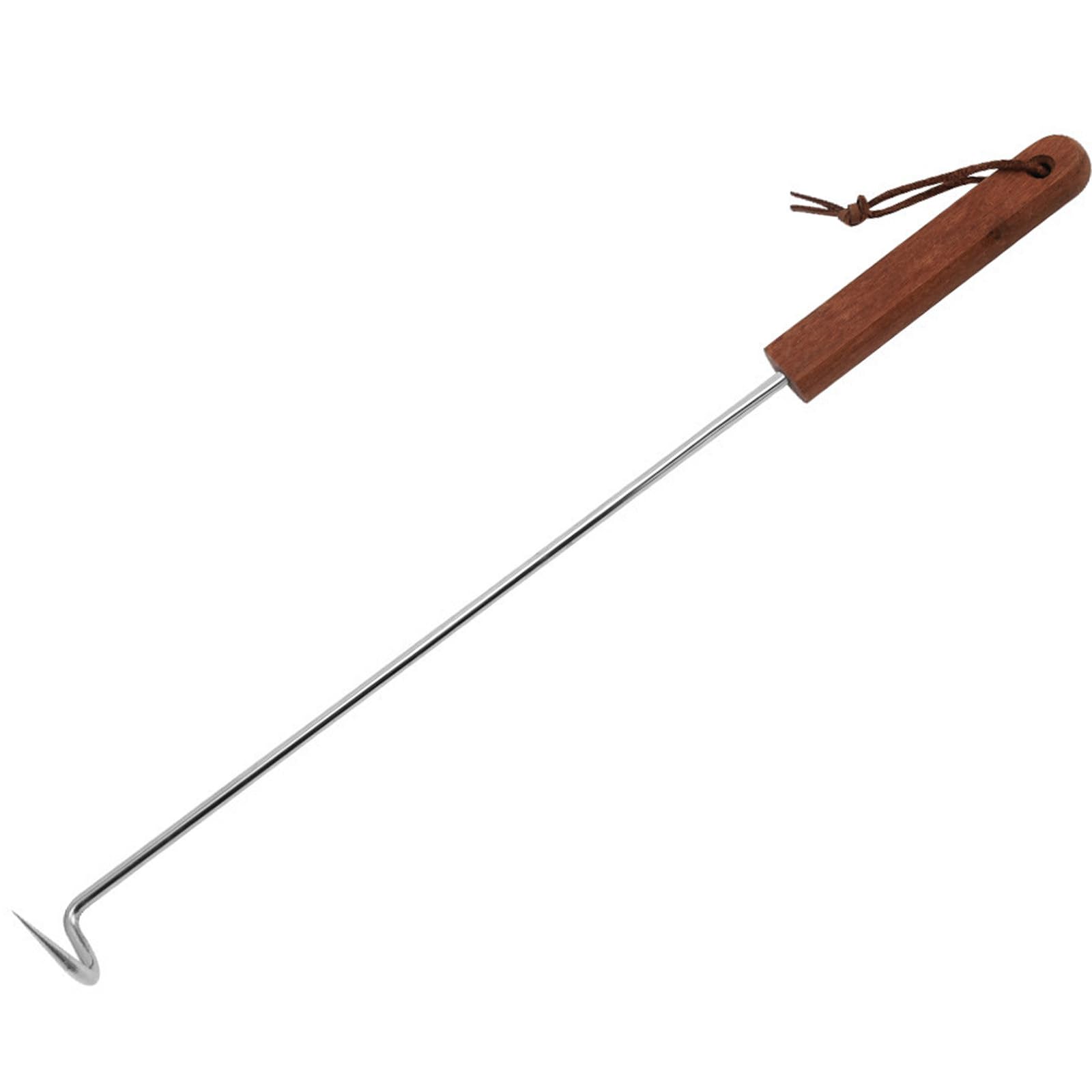 Hsioluted Professional Bacons Hook for Home and Outdoor Use with Strong Stainless Steel and Delicate Wood Finish Stainless Steel Meat Hook
