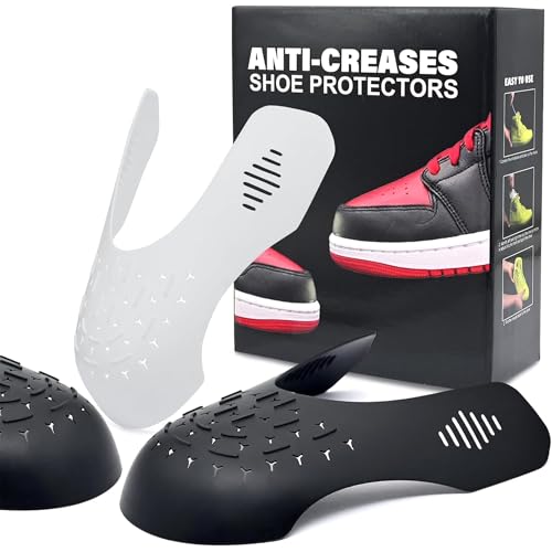 TUPEED 4 Pairs Shoe Crease Preventers, Anti Crease Shoe Protectors Shoe Guards, Shoe Creases Stoppers for Sneaker and Casual Shoes, for Men's US Size 7-12