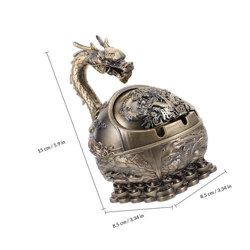 Cendrier avec couvercle coupe-vent portable pour tabac de table - 3