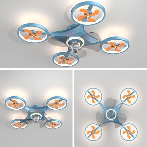Ventilateur de plafond Inverter LED design hélicoptère avec télécommande