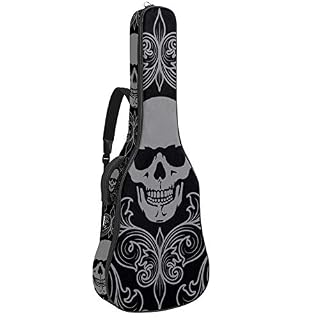 TIZORAX Housse de guitare acoustique sans couture avec motif tête de mort imprimé personnalisé pour guitare de taille… - Les Beatles, Paul McCartney, John Lennon, RIngo Starr, George Harrison