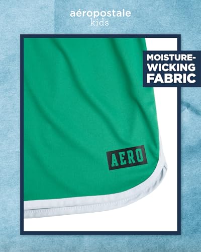 Image of AEROPOSTALE Boys Active Shorts Set - 3 Piece Short Sleeve Active Jersey Tees and Performance Jersey Dolphin Shorts (8-12)