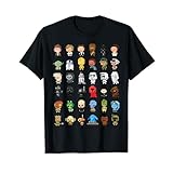 スターウォーズ キャラクター ピクセル化 8ビット Tシャツ
