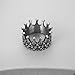 HZMAN Crown Ring for Men Women Stainless Steel Retro Kingdom Royal Crown Rings Jewelry Gift (Size,10)