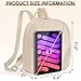 FREEAMG Mini Backpack for Women, Cute Light Weight Backpack, Purse Ladies Small Backpacks, Casual Daypack for Daily Travel, Beige