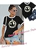 WIEIYM Women's T-Shirts Crew Neck Short Sleeve Ladies T Shirts Casual Summer Tops Smile Face Printed Tee Shirts Blouse S-XXL Black #3