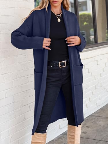 Image of ANRABESS Women's Cardigan Long Sweater Oversized Open Front Knit Coatigan Duster Coat 2026 Trendy Fall Outfits Outerwear