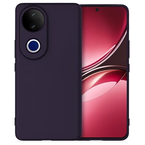 Image of DIZORO Microfiber Candy Back Cover Case for iQOO Z10R 5G / Vivo V50 / V50e 5G / Vivo T4R 5G Soft Silicone Rubberized Case with Camera Protection (TPU, Deep)