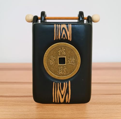 Petit brûleur d'arômes d'Extrême-Orient 13 cm Lampe à Parfum Feng Shui en céramique Bouddha