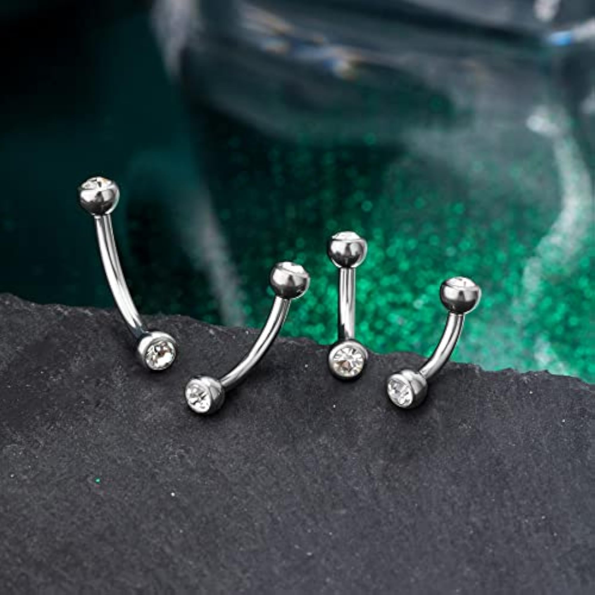 G23 Solid Titanium Belly Button Rings Set