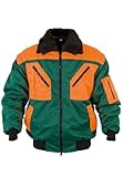  Unbekannt Pilotenjacke - zweifarbig, forstgrün-orange, 4XL