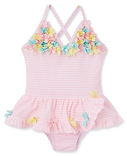 Little Me Baby Girl's UPF 50+ Sun Protection One Piece Swimsuit