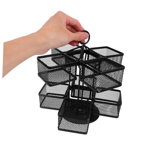 Cabilock 360-Degree Iron Wire Tea Bag Storage Holder - Rotating Organiser for Kitchen Countertop, Snack Storage & Sugar Packet Holder - Image 9