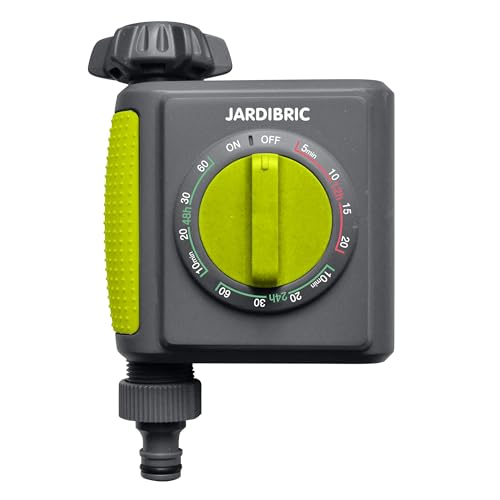 Jardibric - Programmateur d'Arrosage pour Jardin et Terrasse, ou de Brumisation, Durée réglable de 5 Secondes à 60 Minutes, Fréquence de 30 Secondes à 24...