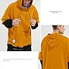 Moshtashio Men's Hoodies Pullover Hooded Sweatshirt Top Blouse Casual Hoody with Pocket(Orange,5XL) #3
