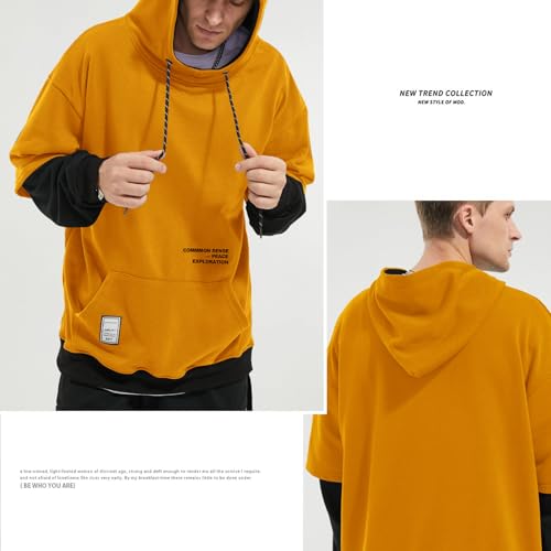 Image of Men's Hoodies Pullover Hooded Sweatshirt Top Blouse Casual Hoody with Pocket
