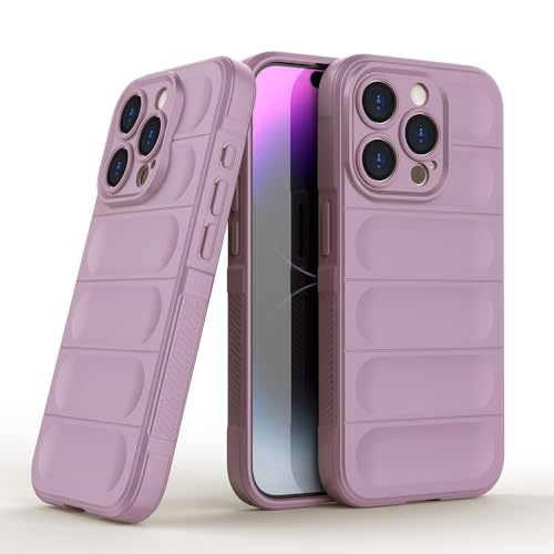 Image of Amazon Brand- Solimo Mobile Cover for Apple iPhone 15 Pro Max | Full Camera Protection | Liquid Silicon Case | Flexible Bumper Case for Apple iPhone 15 Pro Max (Purple)