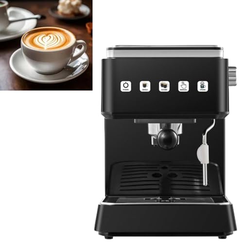 TBQZ 全自動コーヒーメーカー コーヒーメーカー エスプレッソマシン カフェラテマシーン 半自動 ラテメーカー コーヒーマシン 20Bar圧力 110V オールインワン半自動コーヒー 軽量 タッチパネル 外せる水タンク ステンレス ワンボタン操作 お手入