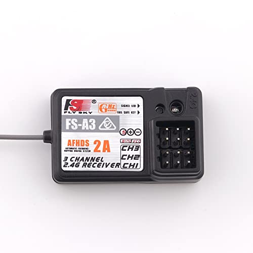 Flysky FS-A3 AFHDS2A 2.4G 3CH Receiver for Flysky GT2E GT2G Transmitter RC Car Boat (1pcs FS-A3)