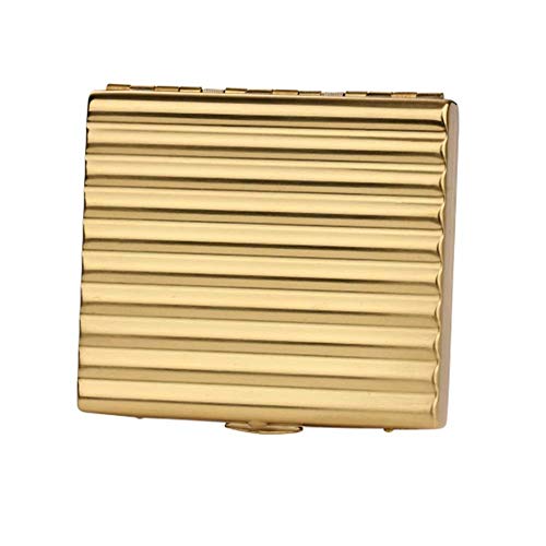 AoFeiKeDM Hand Rolled Cigarette case Box 70MM Cigarette Portable 20 Sticks Ultra Thin Corrugated Copper Metal Short Cigarette case for Men