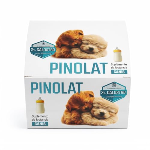 Laboratorios Pino Pinolat Canis Calostro Leche Maternizada para Cachorros de Perro con 2% Calostro – Lactancia Alternativa o Suplementaria – 30 Sobres Monodosis