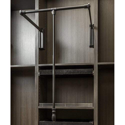 Hardware Resources 1523SC 23 Inch Wide Pull Down Closet Rod with Soft Close