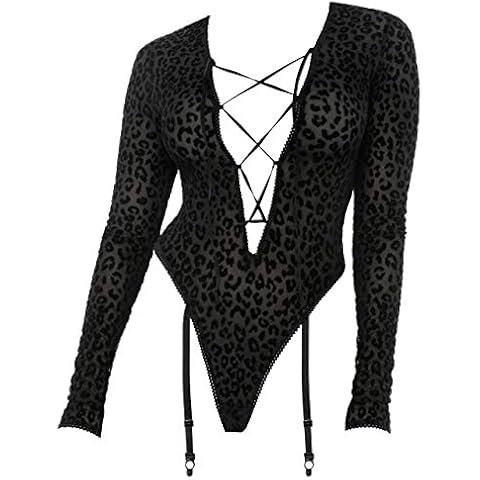 Forplay Feline Lustful Long Sleeve Teddy - Negro 100 g Cover