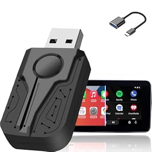 Autonano USB Carplay draadloze adapter, Android Auto Adapter Dongle, Easy Plug & Play, compatibel met auto’s vanaf 2016 & iPhone Android Phone 2024 Upgrade