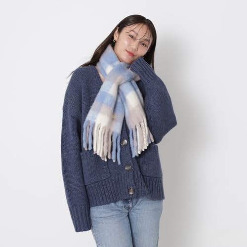 PAUL&JOE ACCESSOIRES(ポールアンドジョー アクセソワ) ボリュームマフラー ウール混 無地 チェック 52168 52169 の商品画像 3