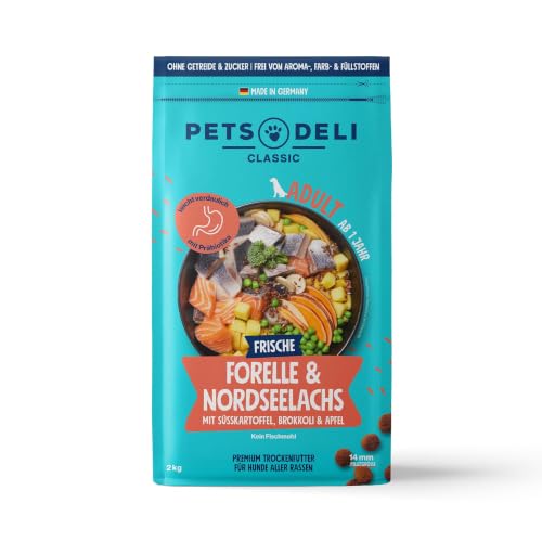 Pets Deli Classic Trockenfutter für Hunde mit Forelle, 2kg