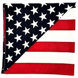 MDSTYLE Extra Large Bandana 27” x 27” 100% Cotton for Men & Women Paisley Handkerchief Headband Scarf Jumbo Bandanas (US Flag)