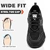 Nasogetch Steel Cap Trainers Safety Trainers Men Women Safety Shoes Comfortable Lightweight Work Trainers Breathable Puncture Proof 770 Black 5 UK 38 A #2