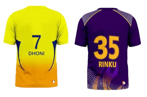 Image of Sports India IPL Cricket Team T Shirt Jersey Combo for (Kid's, Boy's & Mens) L744