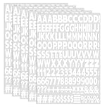 Iron on Letters White, 5 Sheets Iron on Letters for Clothes 1 Inch Heat Transfer Numbers and Alphabets for Clothing Sports T Shirt