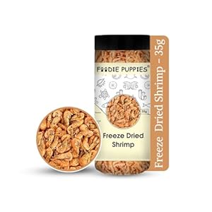 Foodie Puppies Freeze Dried Shrimp 35g – Food for Discuss, Arowana, Cichlid, Flowerhorn, Oscar Red Parrot & Other Carnivorous Fish