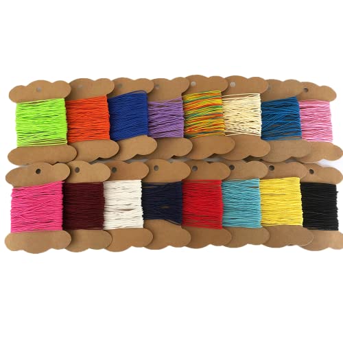 16 Colors Waxed Polyester Twine Cord 1mm Waxed Thread for Bracelet Making Hilo para pulseras DIY Bracelet Cord Colorful Waxed Polyester Cord 10m for Each Color