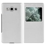 VIPAVA Flip-Cover-Lederhülle für Samsung Galaxy S22 Ultra 5G S21 Plus S20 FE S10 Lite S10e S9 S8 S7 Edge S6 Handyhülle, Weiß, Für S7 Edge