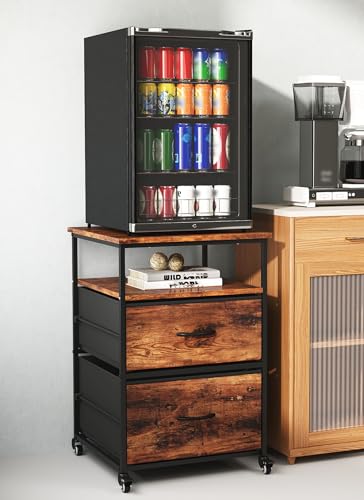 Mini soporte móvil para nevera con almacenamiento con ruedas rodantes