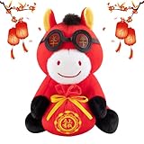 Conception de l'année du cheval : célèbre le Nouvel An 2026 avec une charmante mascotte de cheval en peluche, symbolisant la chance, les bénédictions et la prospérité pour l'année à venir, parfaite pour une décoration festive ou un cadeau.