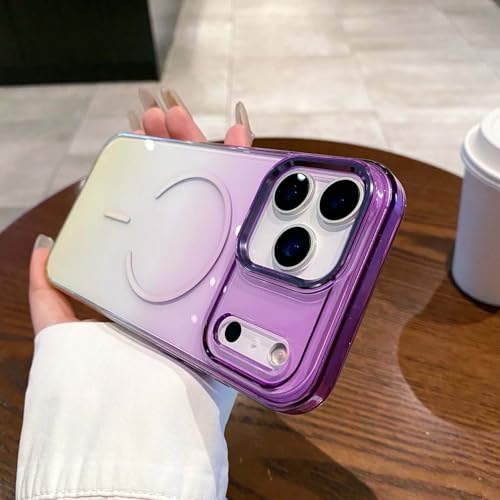Coque iPhone 17 Pro Max violette magnétique et translucide rigide