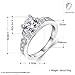 Women's Pretty 18K White Gold Plated Princess Cut Wedding Bands TIVANI Collection Jewelry Rings,5